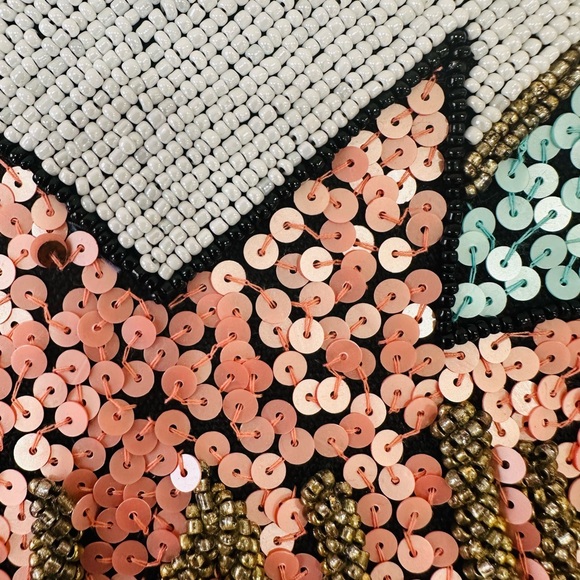 AMERICA & BEYOND  Blue /Pink Beaded Sequined Crossbody‎ - Picture 10 of 10